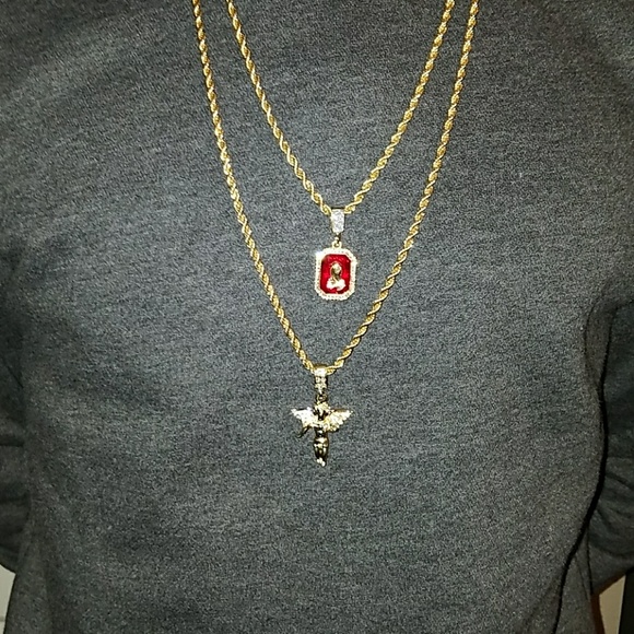 NWT Mens 30" Gold Angel & 24" P Ruby Bundle - Picture 8 of 8